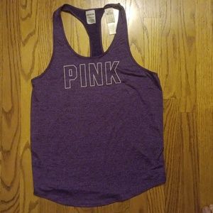 Brand new Purple with grey writing VS PINK active tank top XS